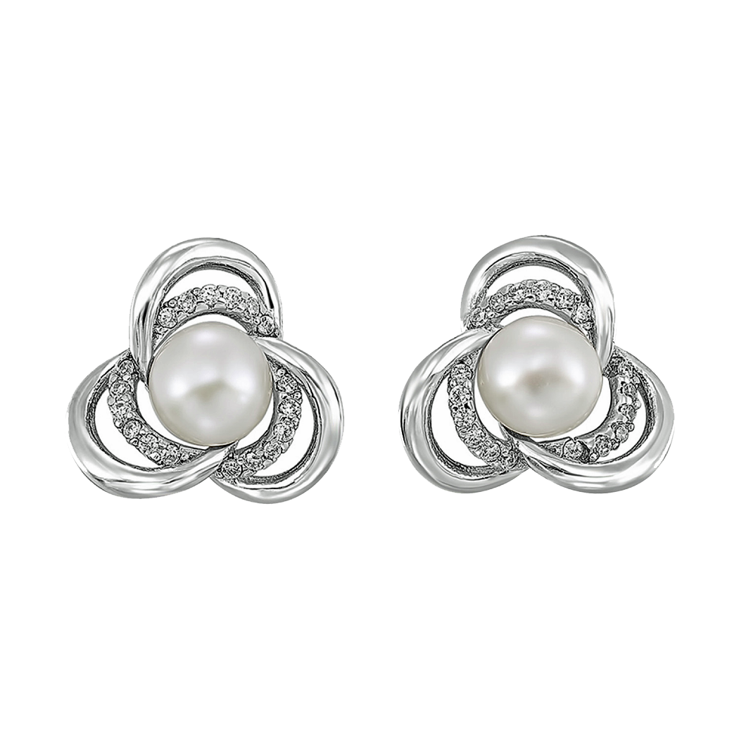Sterling Silver Earrings with Pearls