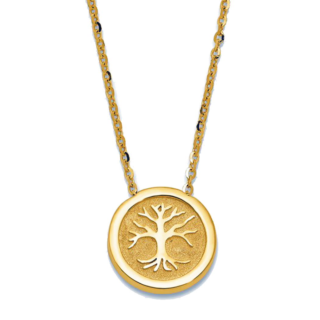 14K Yellow Gold Tree of Life Necklace