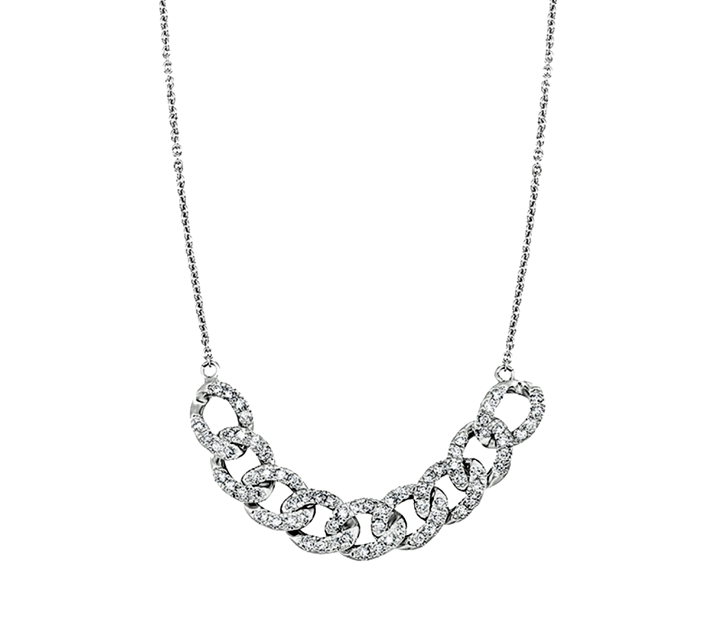10K White Gold Diamond Necklace
