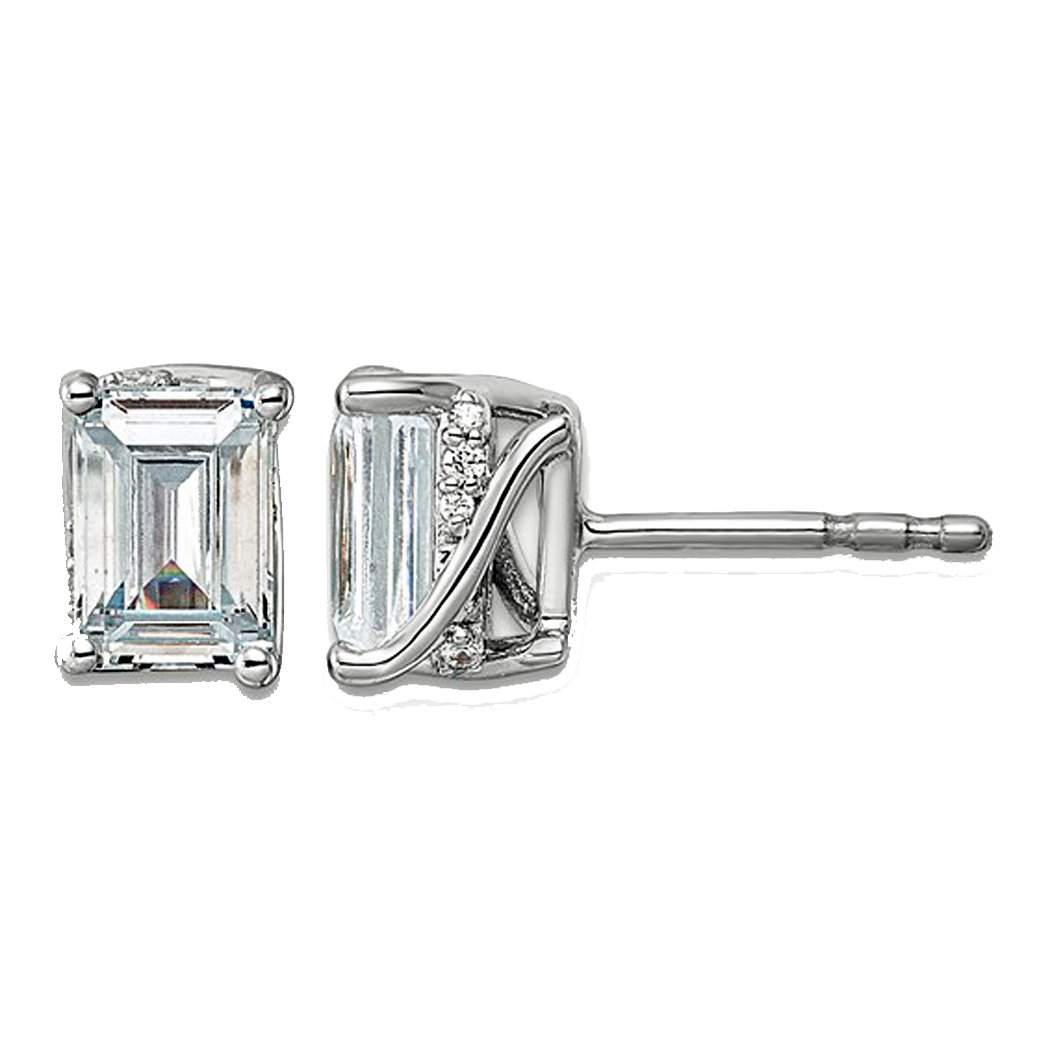 14K White Gold Lab Grown Diamond Studs