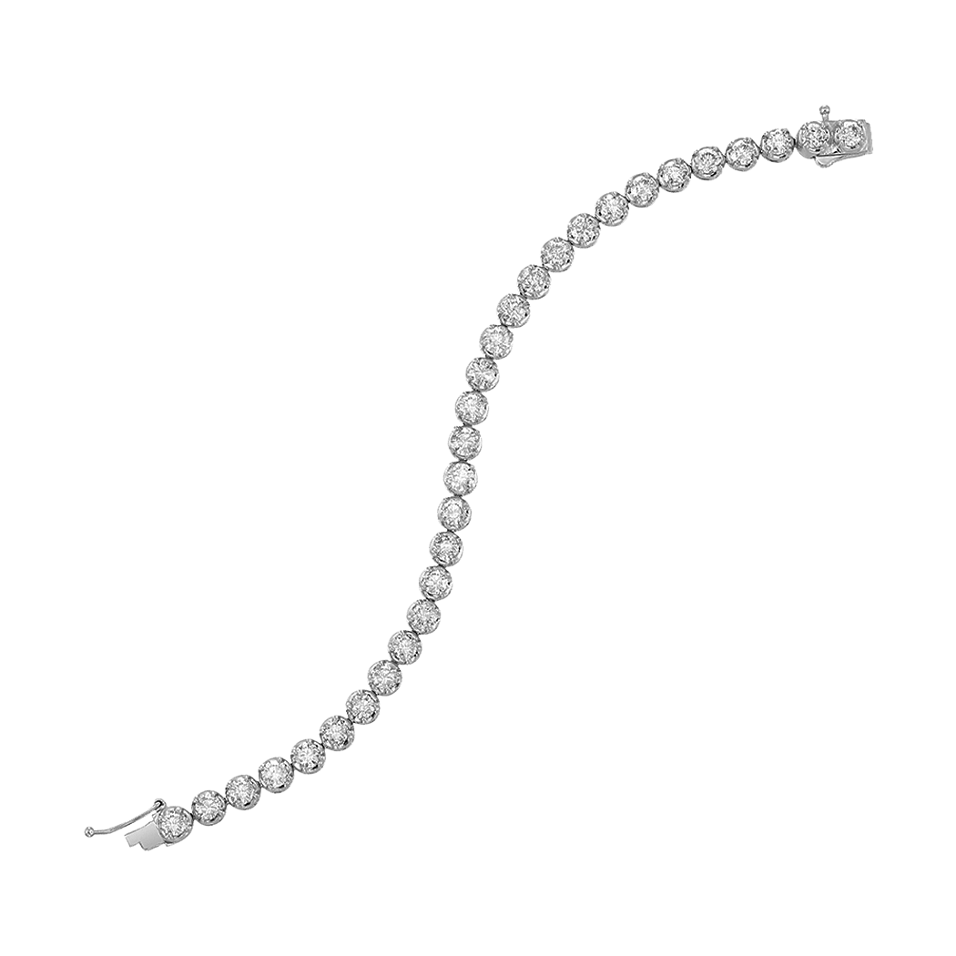14K White Gold Diamond Tennis Bracelet