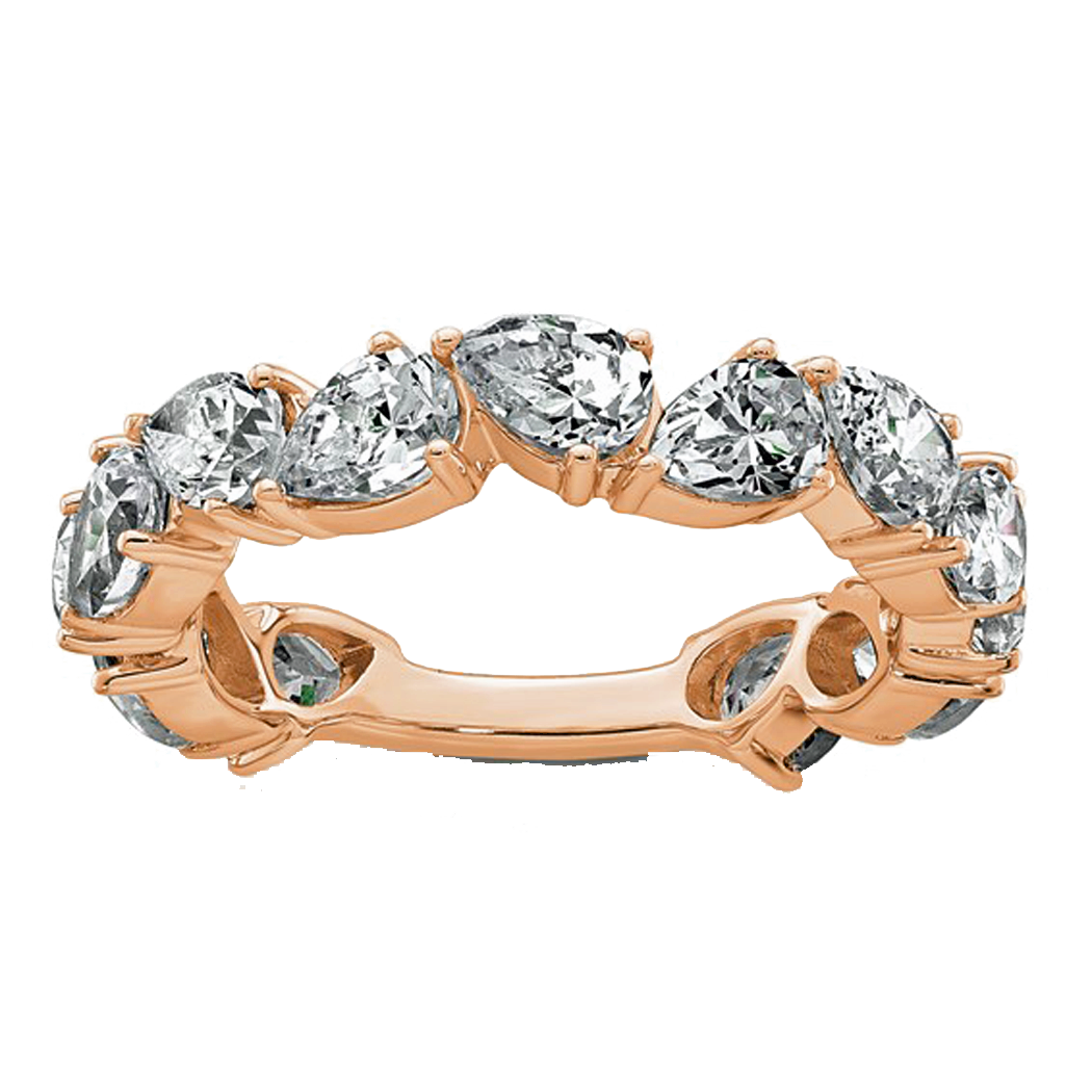 14K Rose Gold Lab Grown Diamond Band