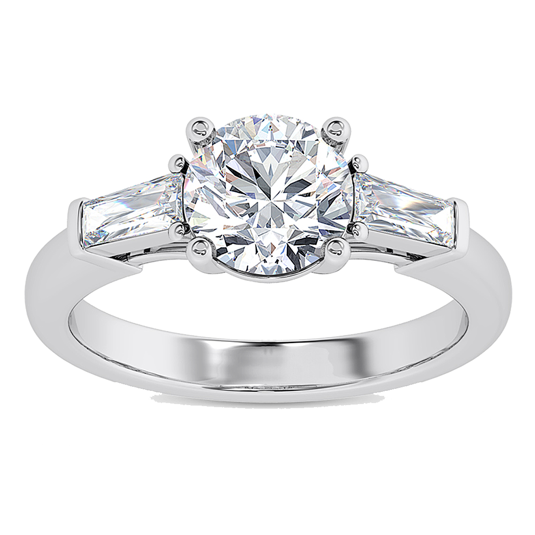 18K White Gold Diamond Semi Mount