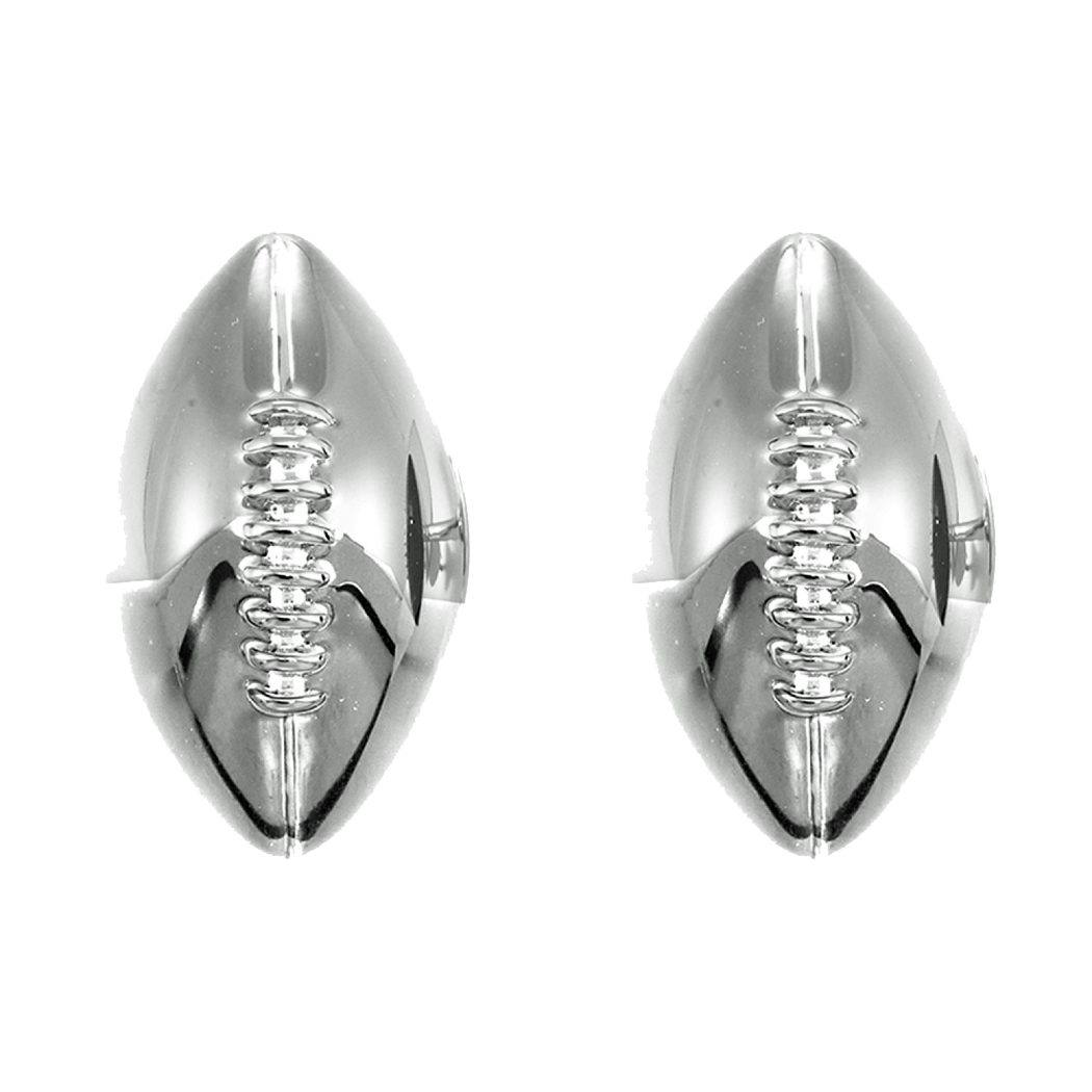 Sterling Silver Football Cuff Links
