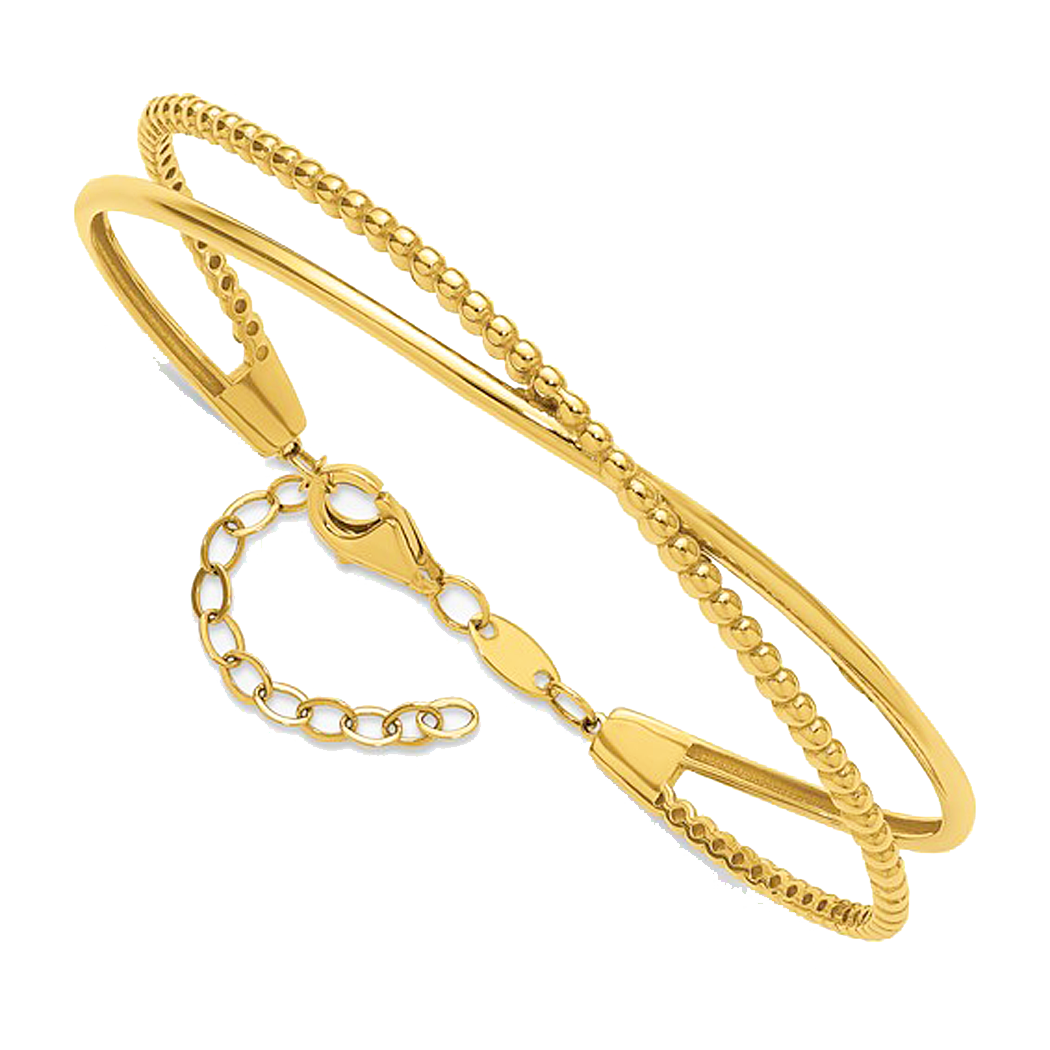 10K Yellow Gold Fancy Cuff Bracelet