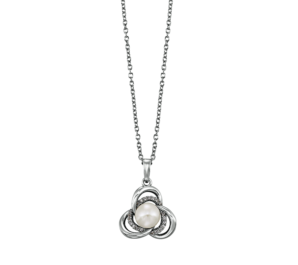 Sterling Silver Pearl Pendant with Chain