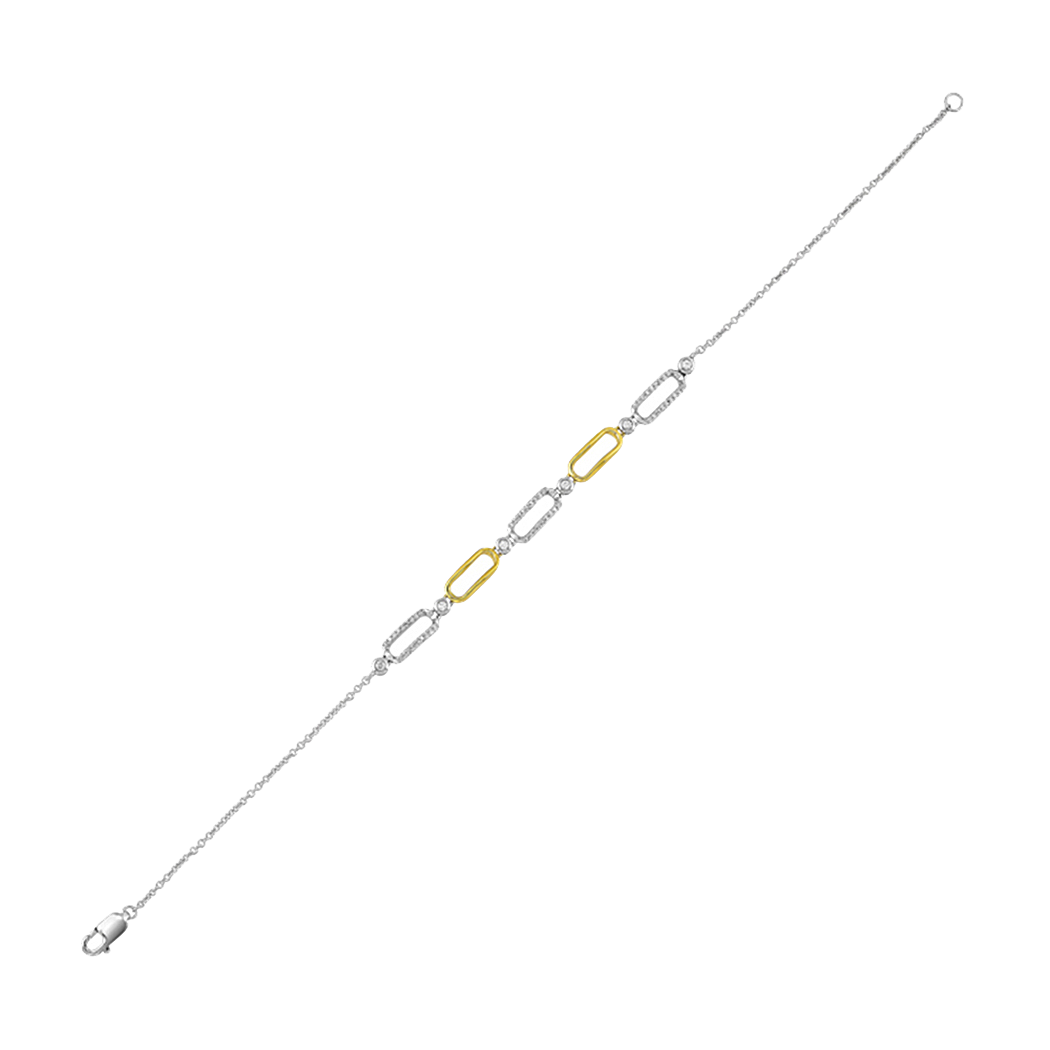 Sterling Silver Diamond Bracelet