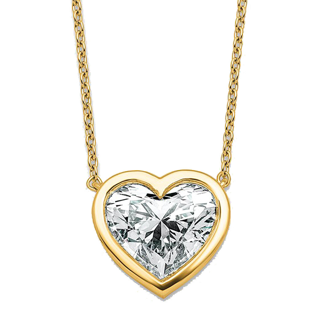14K Yellow Gold Lab Grown Diamond Necklace