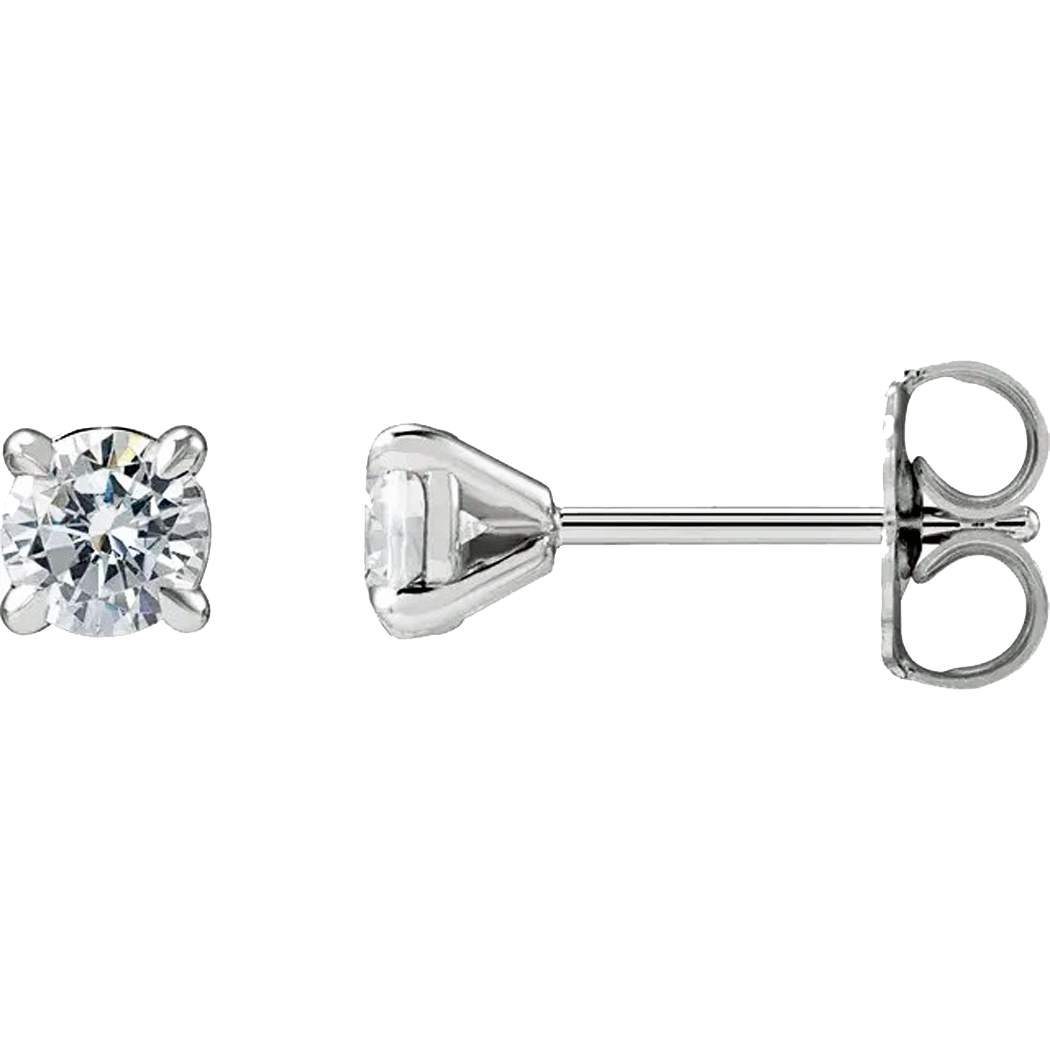14K White Gold 1/2ct t/w Lab Grown Diamond Studs