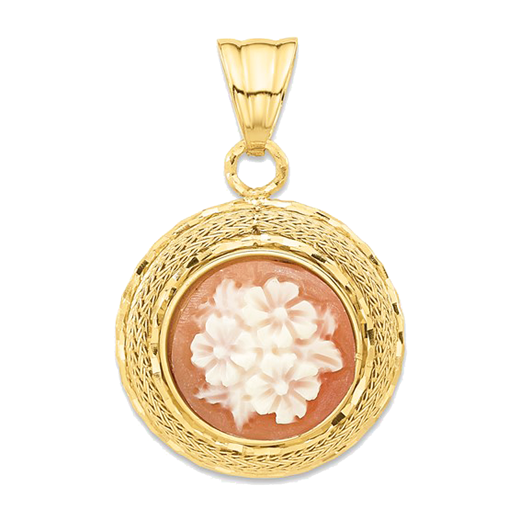 14K Yellow Gold Cameo Pendant