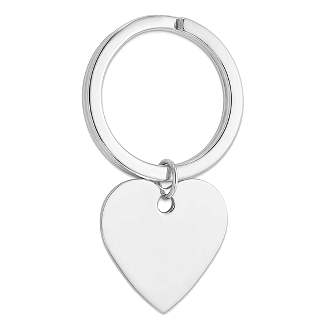 Sterling Silver Heart Key Ring