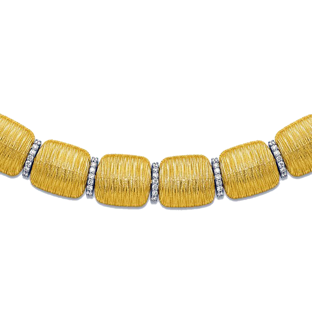 18K Yellow Gold Diamond Necklace