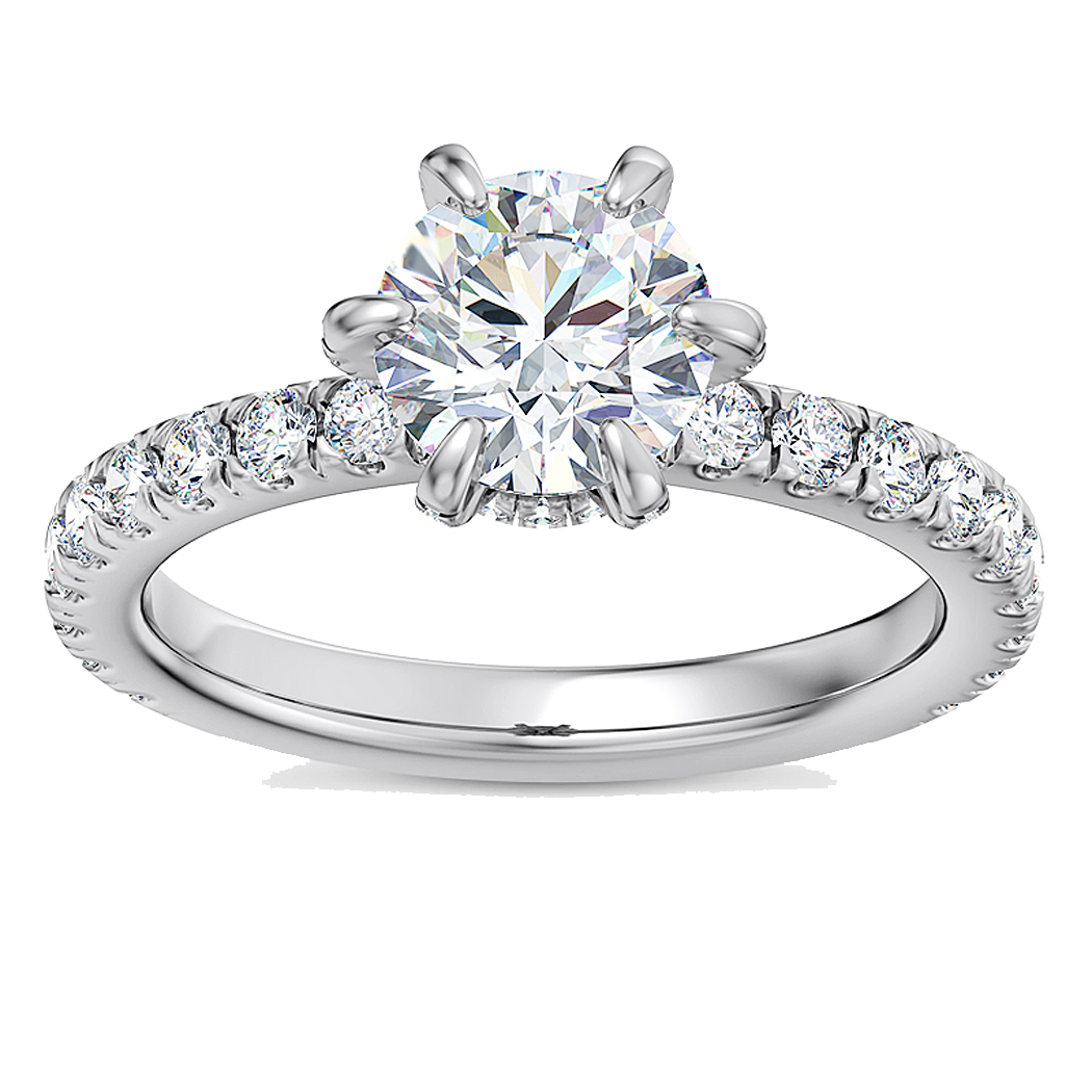 Platinum Diamond Hidden Halo Semi Mount