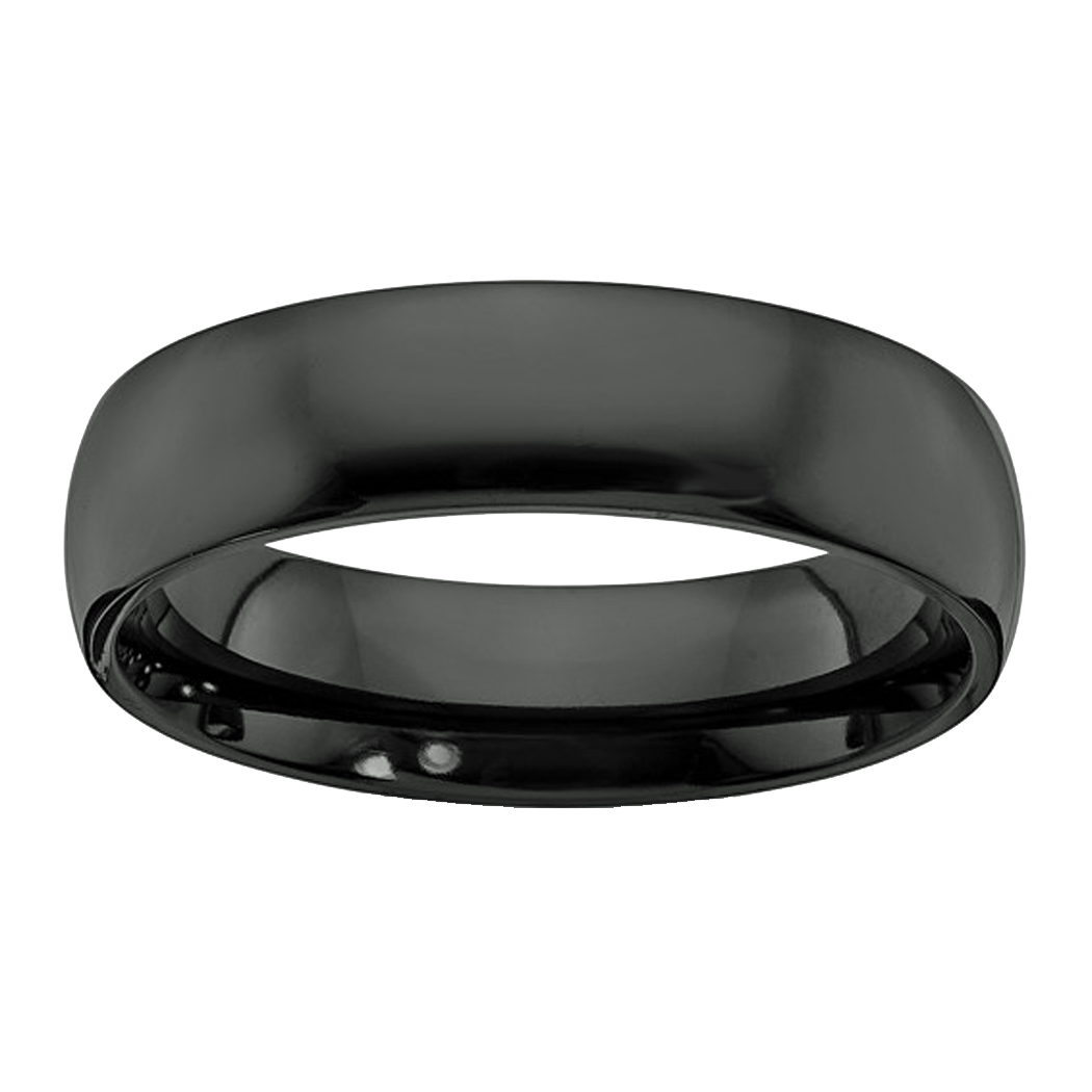 Black Zirconium Polished Band