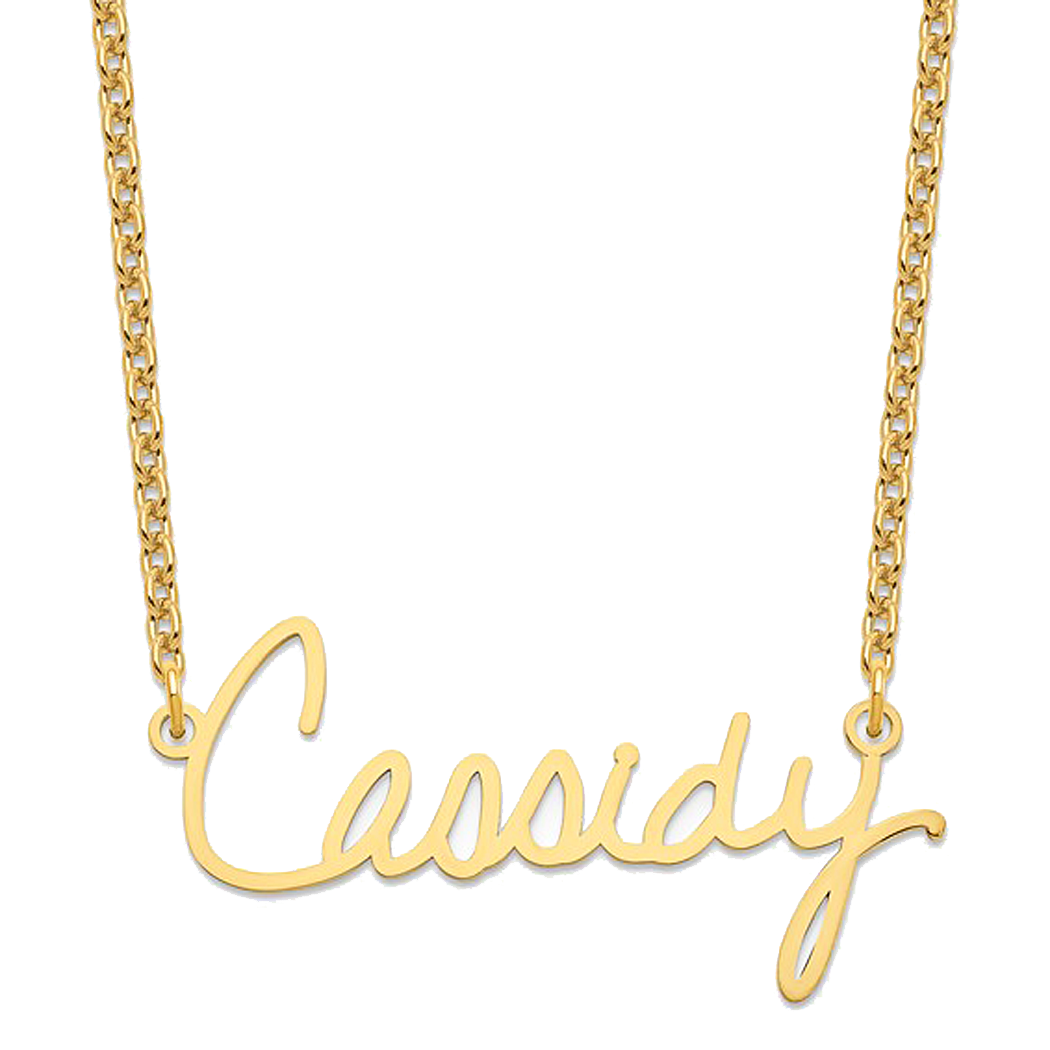 Gold Plated Sterling Silver Signature Necklace