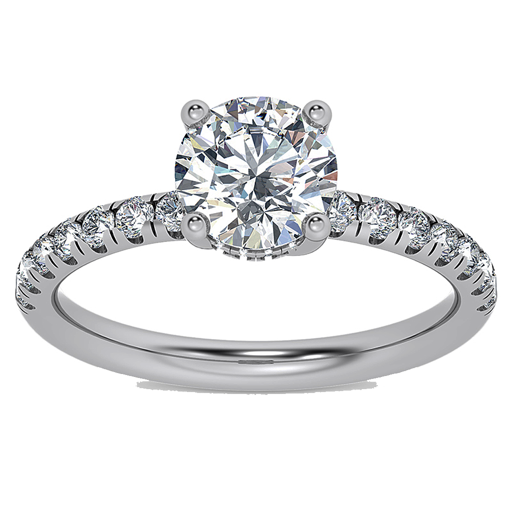 Platinum Diamond Hidden Halo Diamond Semi Mount