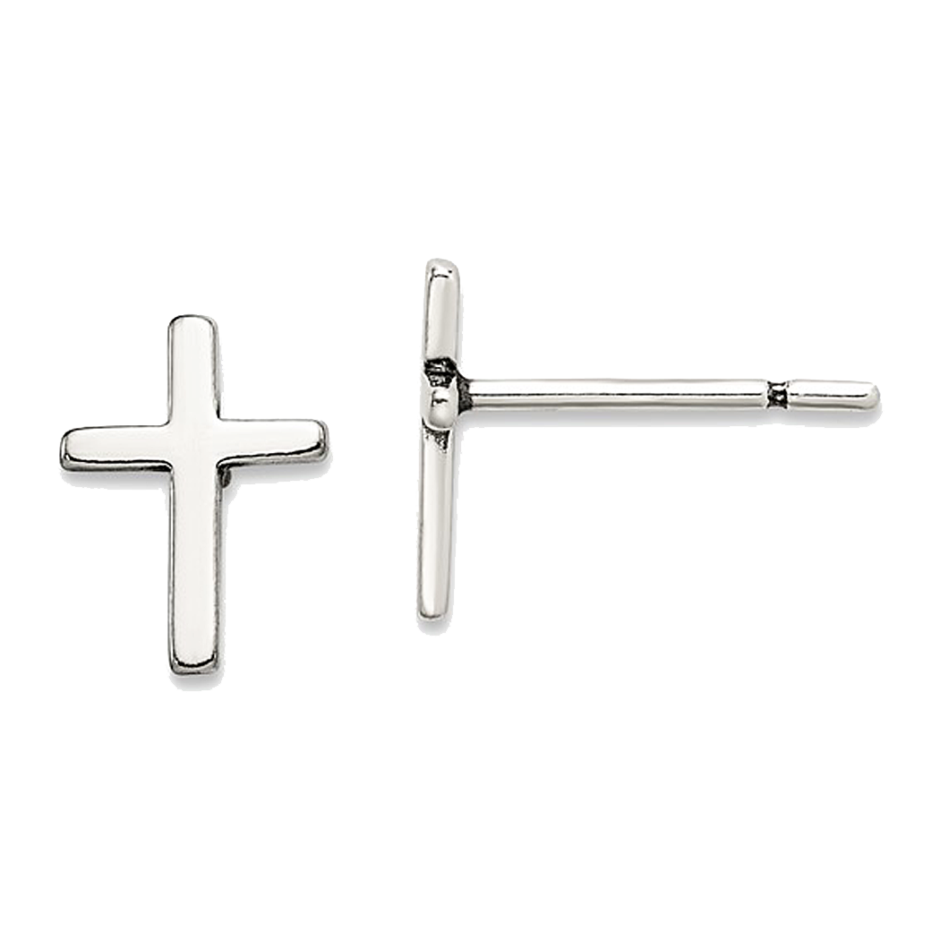 Sterling Silver Cross Earrings