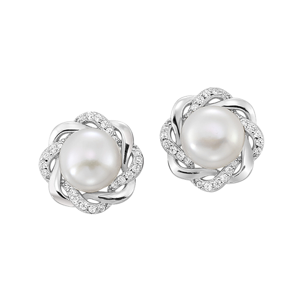 Sterling Silver Pearl Earrings