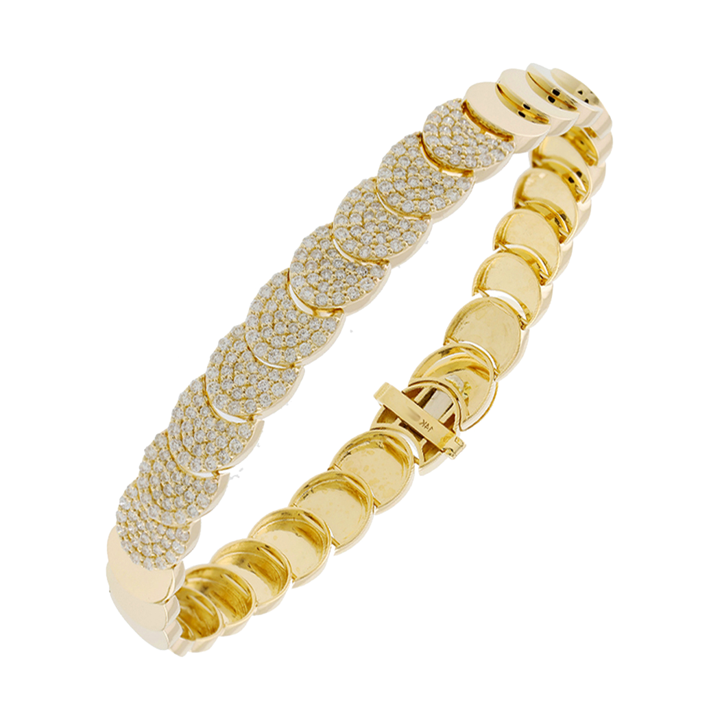 14K Yellow Gold Diamond Bracelet