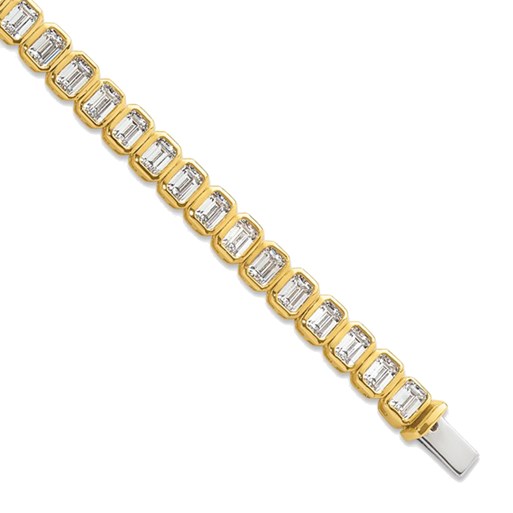 14K Yellow Gold Lab Grown Diamond Bracelet