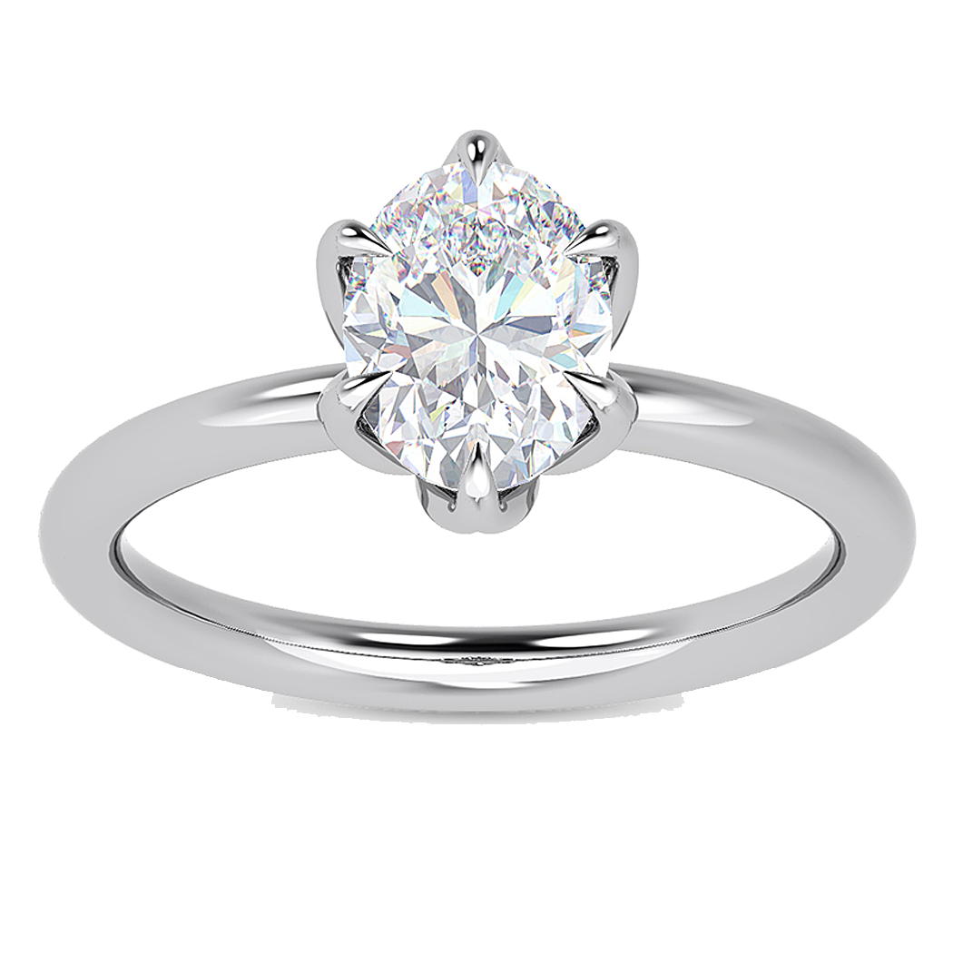 18K White Gold Ring Mount