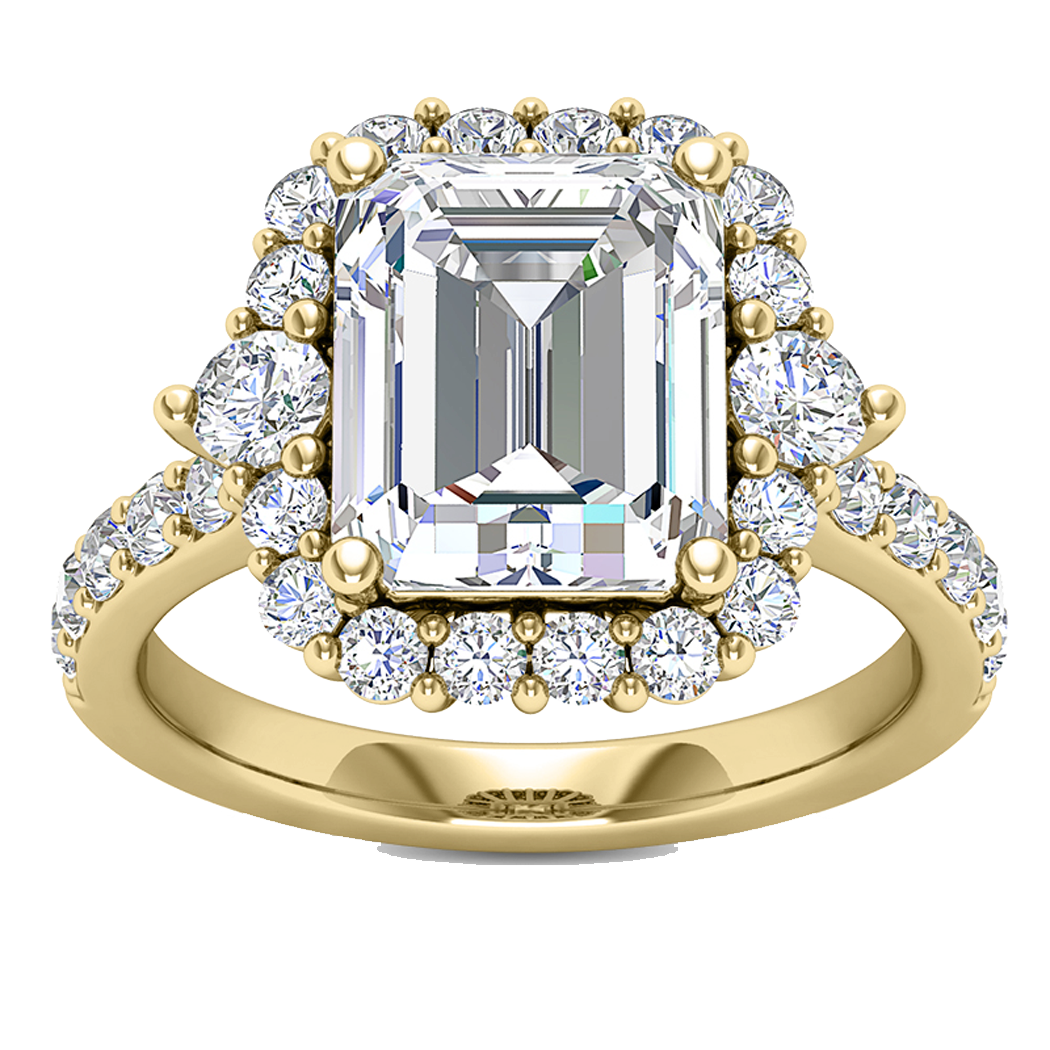 14K Yellow Gold Diamond Semi Mount