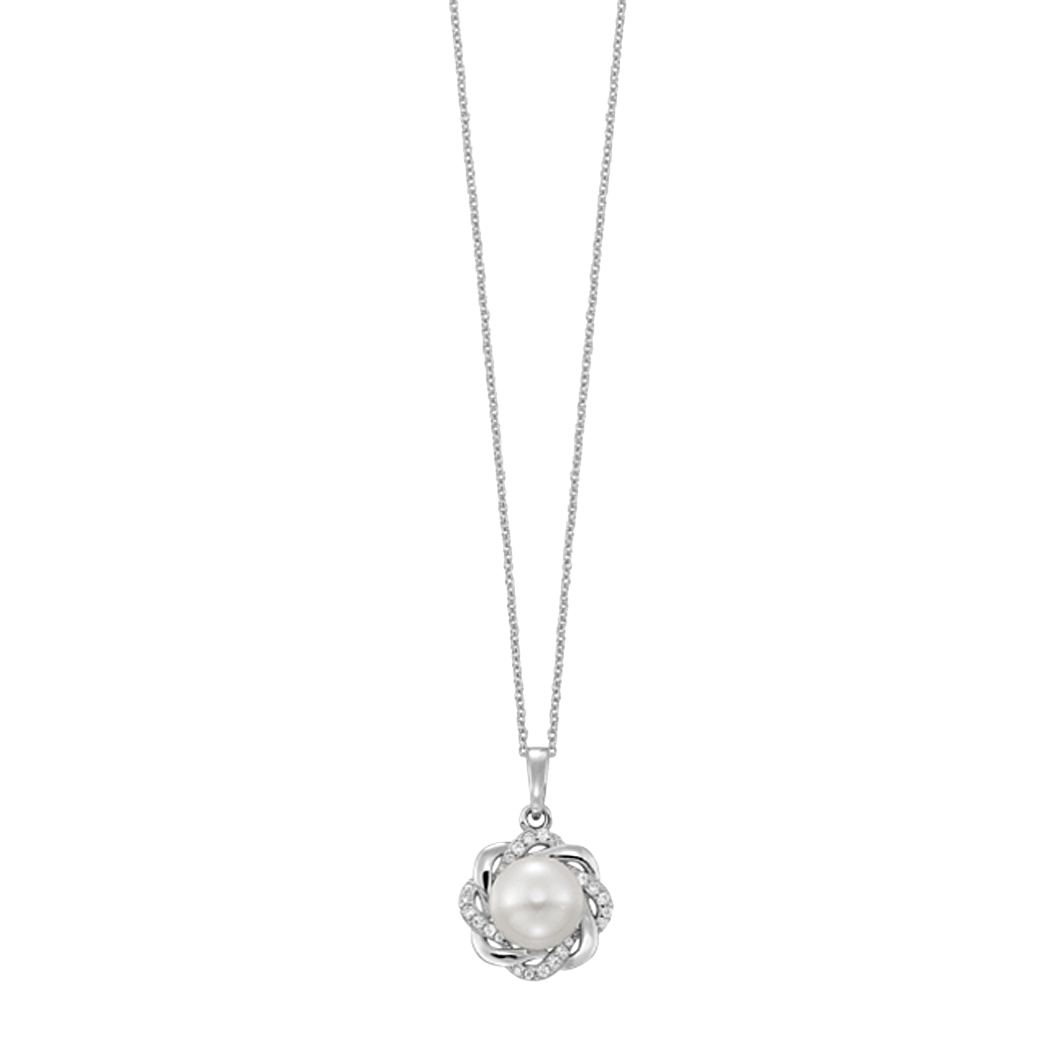 Sterling Silver Pearl Pendant and Chain