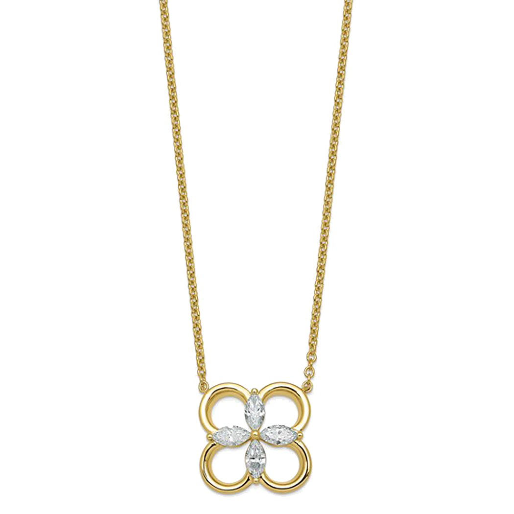 14K Yellow Gold Lab Grown Diamond Fashion Necklace