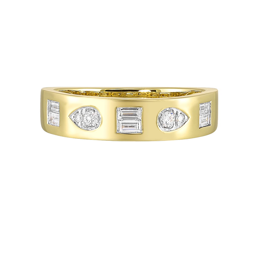14K Yellow Gold Diamond Band