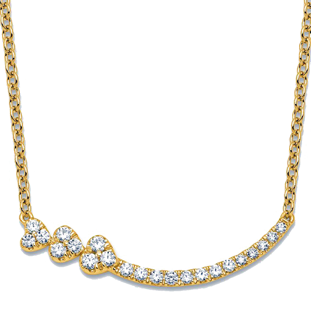 14K Yellow Gold Lab Grown Diamond Necklace