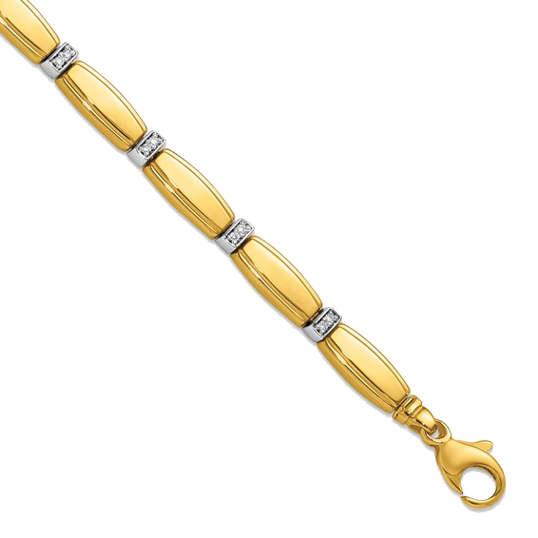 14K Two Tone Diamond Bracelet
