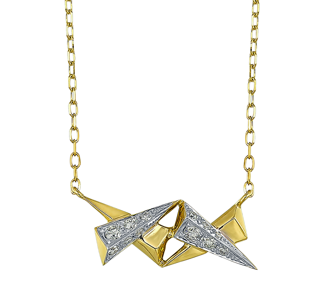 14K Yellow Gold Diamond Necklace