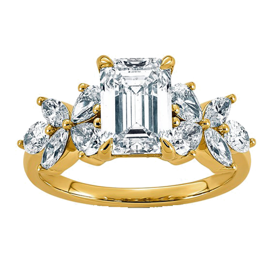 14K Yellow Gold Lab Grown Diamond Engagement Ring