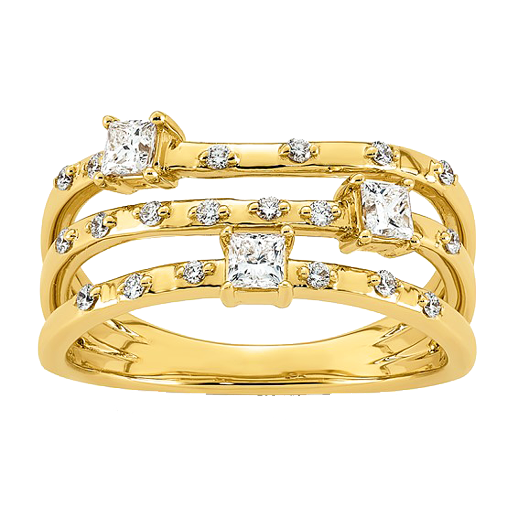 14K Yellow Gold Lab Grown Diamond Ring