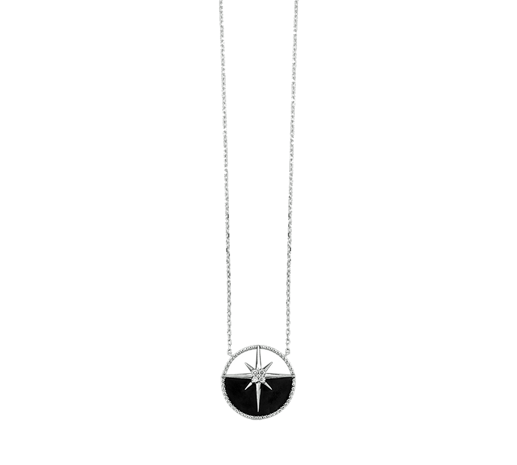 Sterling Silver Diamond Necklace