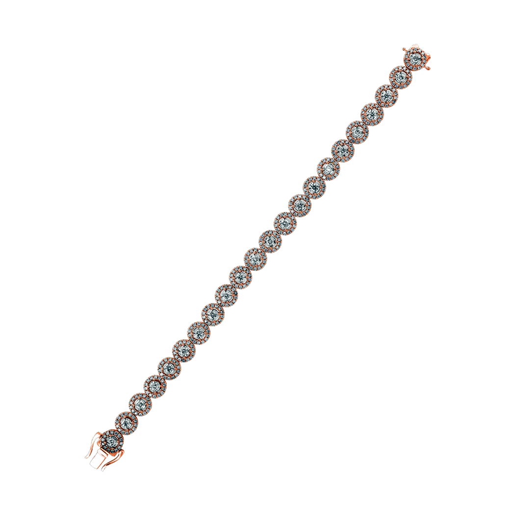 14K Rose Gold Diamond Bracelet