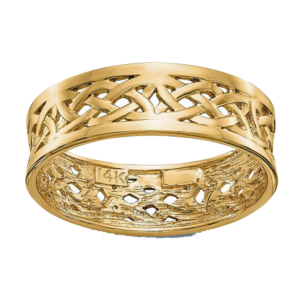 14K Yellow Gold Celtic Knot Band