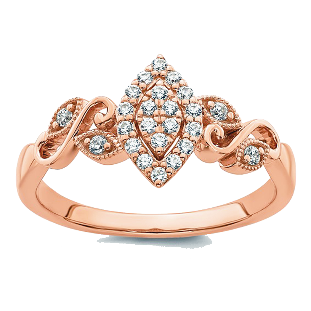 14K Rose Gold Diamond Ring