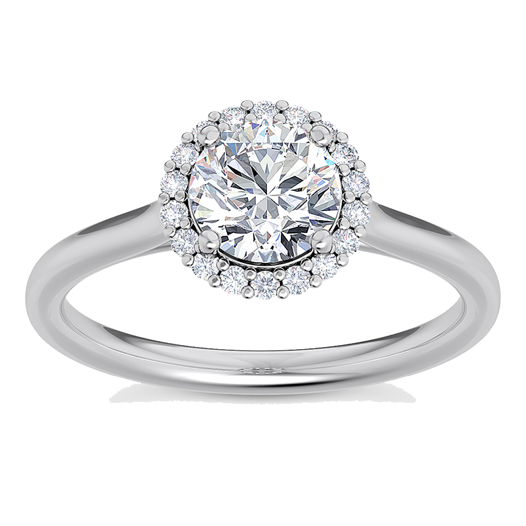 14K White Gold Diamond Semi Mounting