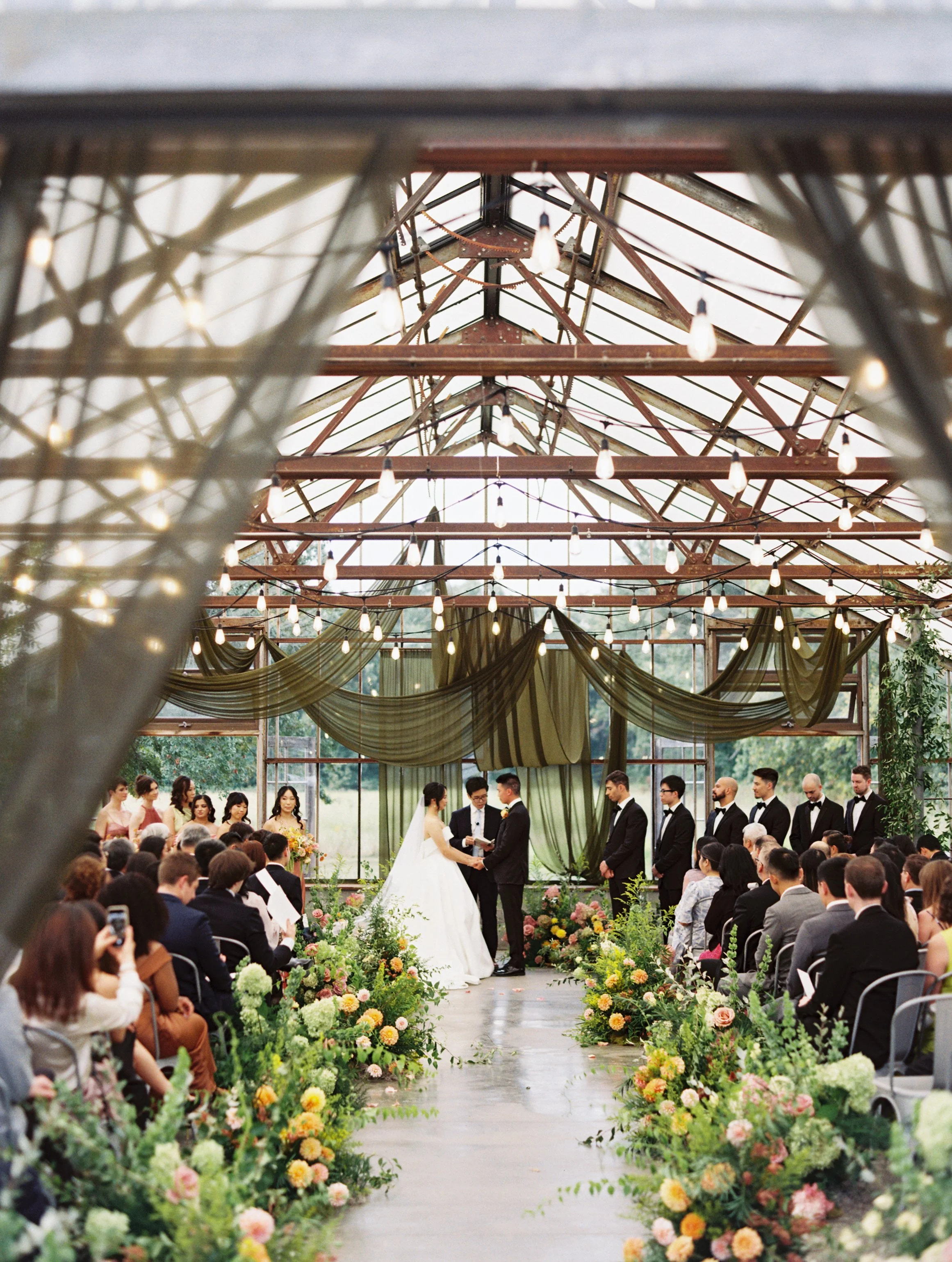 A + A Glasshouse Garden Wedding