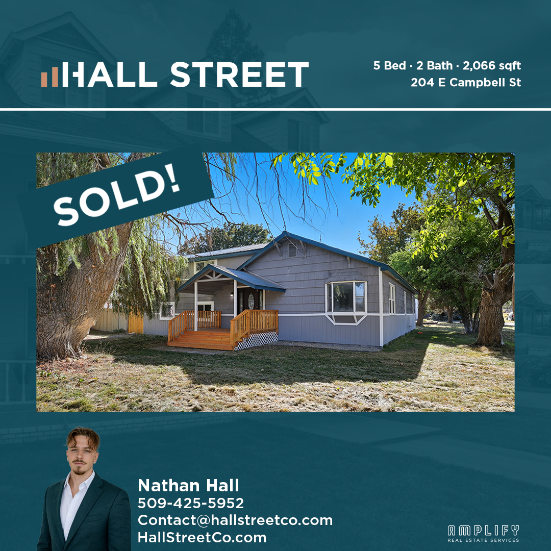 Spokane Washington real estate wholesaler and investment company Hall Street featuring sold off-market homes, fix and flip properties, and cash buyer opportunities
