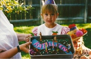   (Kathleen the birthday party animal, circa 1995)   