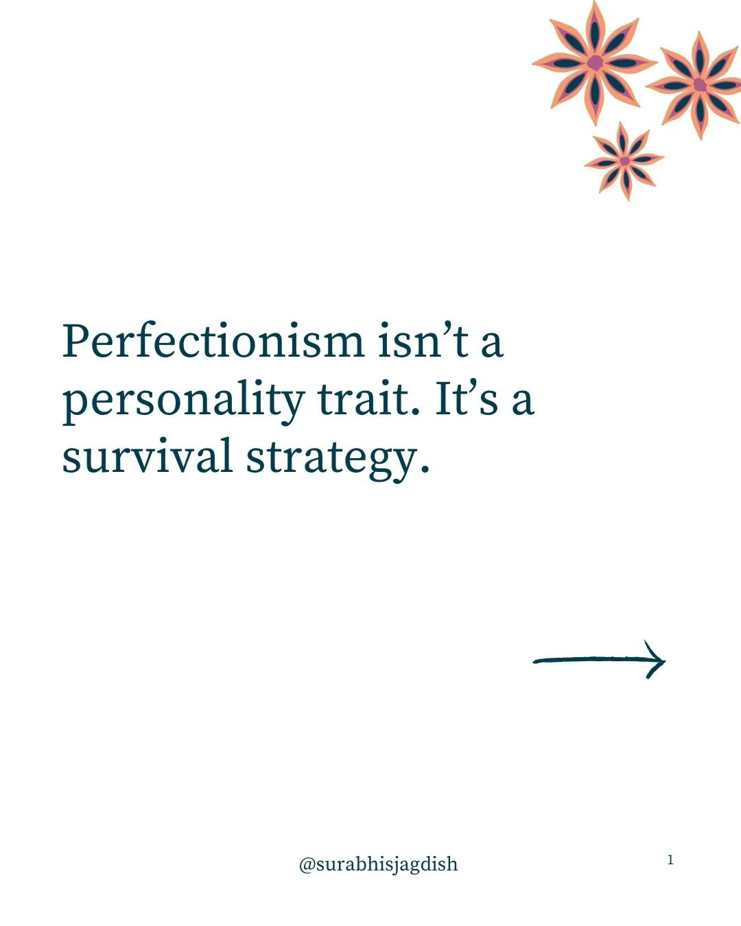 Perfectionism isn&rsquo;t a personality trait. It&rsquo;s a survival strategy. 

We often celebrate high-achievers and &ldquo;perfect&rdquo; performers, but we rarely talk about the why behind the drive. For many of us, being perfect wasn&rsquo;t a c