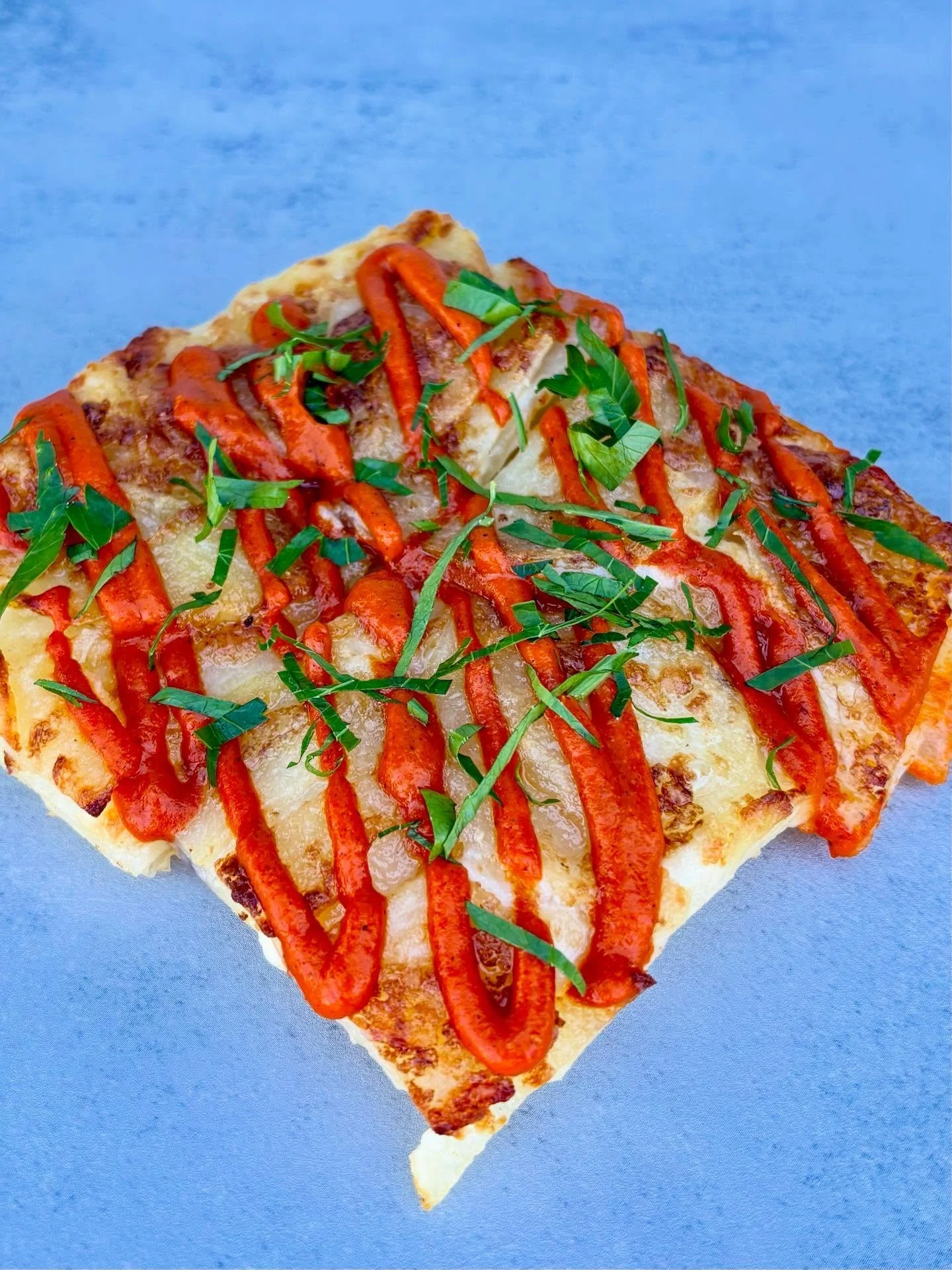 New Potato Gratin 
 
Potatoes, manchego cheese, heavy cream, garlic, salsa brava