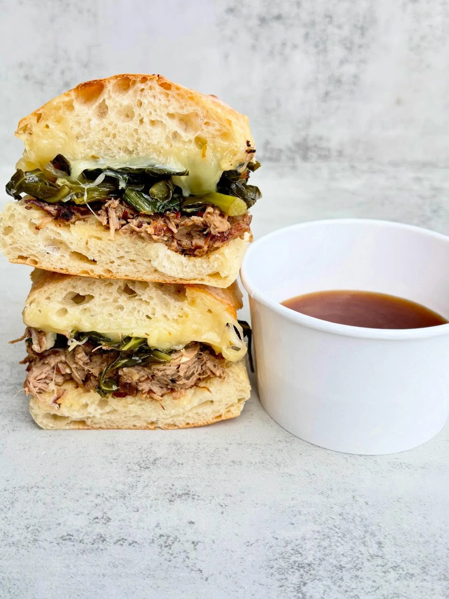 Bringing back one of our favs 🥰

*Black Sheep*

black vinegar braised lamb, garlicky collards, pepper jack cheese, @oneloafbend sourdough ciabatta, dippin&rsquo; broth 

Special thanks to @tomimartbend for helping us get our favorite black vinegar. 