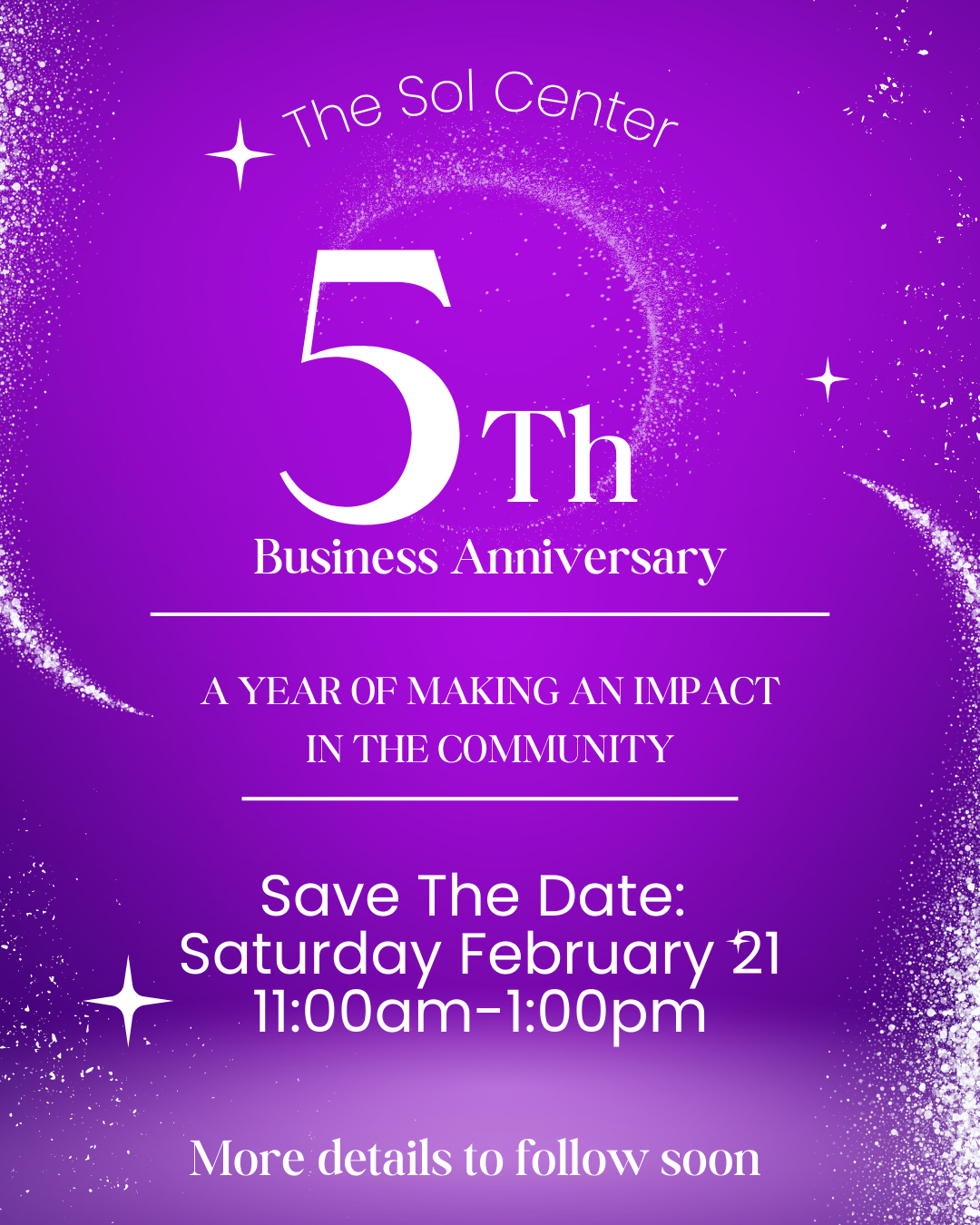 5 year Anniversary Celebration