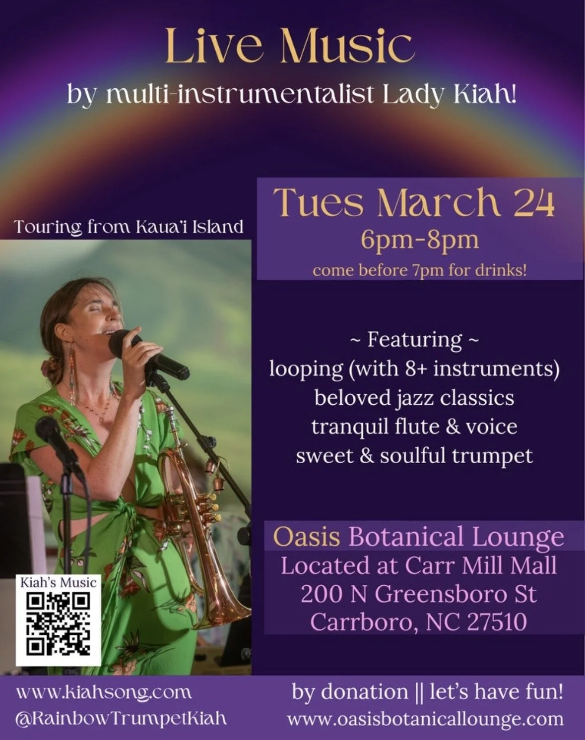 Live Music with Lady Kiah 