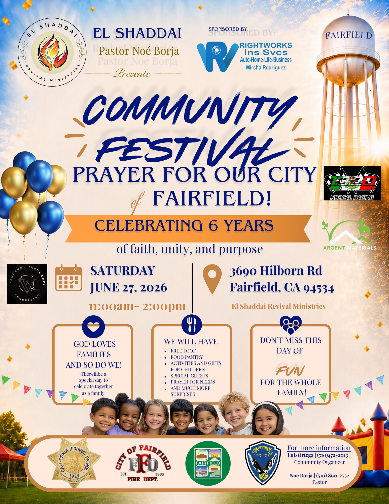 Festival Comunitario - Oracion por Fairfield