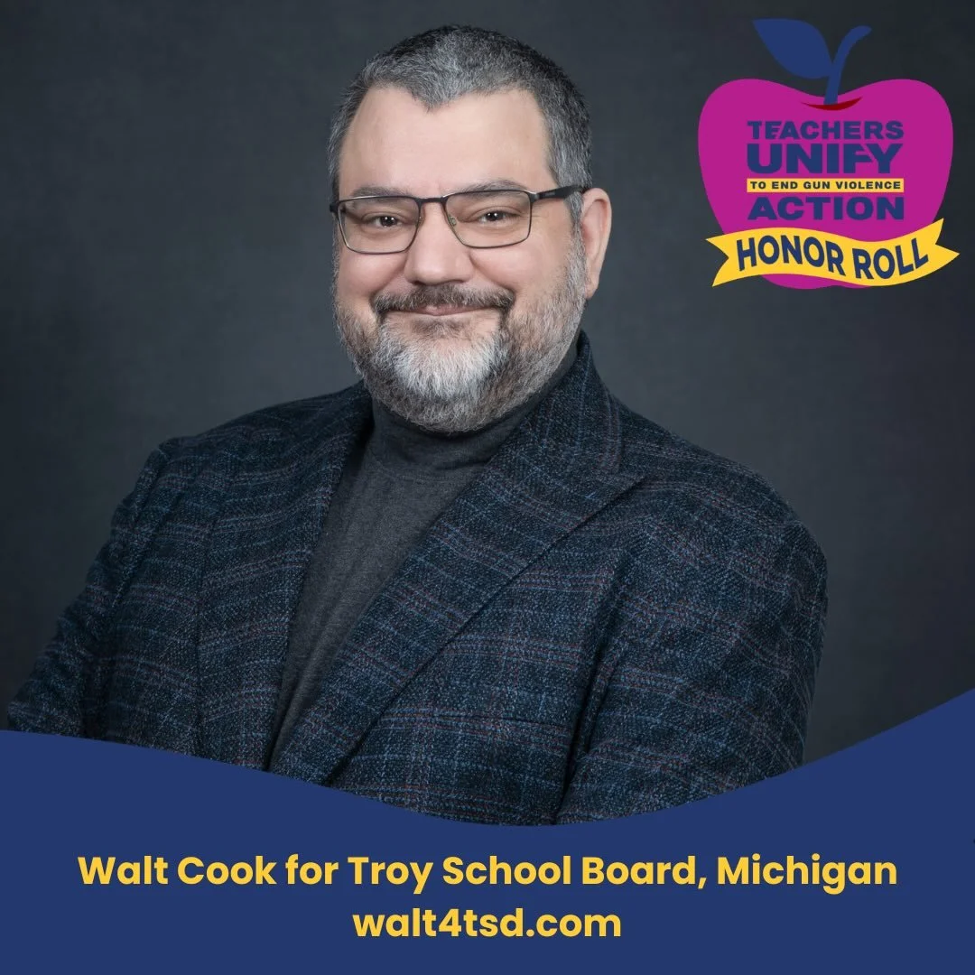 We&rsquo;re proud to recognize Walt Cook for Troy School Board in Michigan as a Teachers Unify Action Honor Roll Candidate! 

Walt is the Senior Director of Research and Data Science for Detroit Public Schools Community District. He leverages his inf