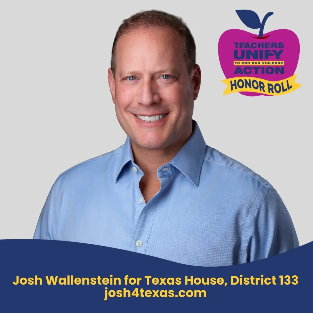 We&rsquo;re proud to recognize Josh Wallenstein for Texas State Representative &ndash; House District 133, as a Teachers Unify Action Honor Roll Candidate!

&ldquo;Educators are on the front lines of this crisis, and their voices must be central to s